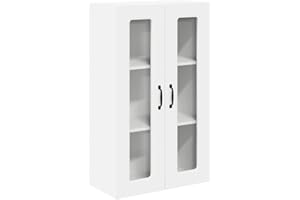 vidaXL Pensile Cucina Bianco 60 x 31 x 100 cm Legno Multistrato, Armadio da Cucina Rectangolare Moderno, Spazio Ample, Mobile a Parete per Rinnovare Casa