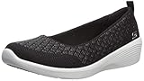  Skechers Arya-Get Real, Bailarinas con Punta Cerrada para Mujer, Negro (Black/White BKW), 39.5 EU