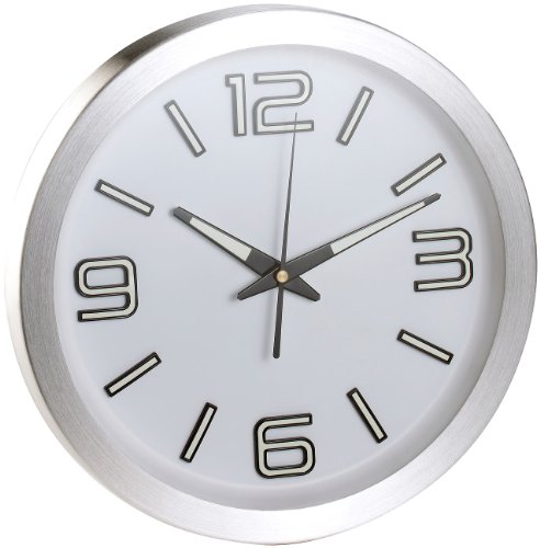 St. Leonhard Funk-Wanduhr "Glow-in-the-dark", Aluminium