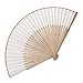 Produktbild eBuyGB 1267706 Handheld Bambus Fan – Hochzeit Zubehör und für – Holz Sommer Artikel (weiß)