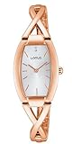 Lorus Watches Ladies' Cross-Over Rose Gold Tone Dress Watch With Silver Dial