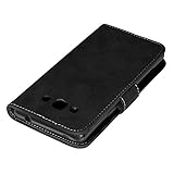 BONROY® Tasche Hülle für Handyhülle für Samsung Galaxy J3 PRO (5,0 Zoll) Retro matte Leder PU Leder Flip Schutzhülle Case Cover Etui Lederhülle mit Silikon Back Cover PU Leder Handytasche im Bookstyle Stand Funktion Kartenfächer Schale Stoßfest Handyhülle für Samsung Galaxy J3 PRO (5,0 Zoll) - 