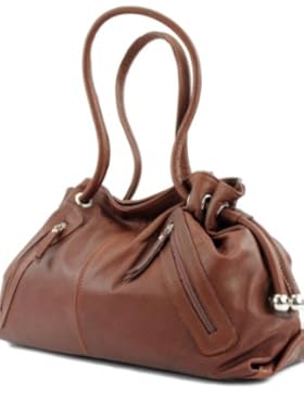 ital. Handtasche Schultertasche Ledertasche Tragetasche Echt Nappaleder Damen Tasche T17