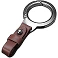 AUGEN Belt Loop Vegan Leather Key Ring Keychain For Keys Car