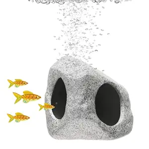 Saim Cave Aquarium Ornaments Breeding Shelter Realistic Rock Stone Fish Tank Decoration for Baby Betta Fishes Cichlid Shrimp Play Hide Rest