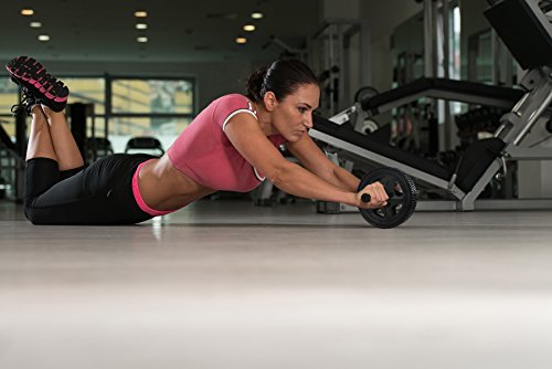 CSX Bauchroller, Rad mit extra dicker Knieauflagematte und Komfort-Schaumgriffen, Schwarz – Dual, Doppel-Pro-Bauchübungsrad – Phantastischer Fitnessworkout für die Bauchmuskeln - 7