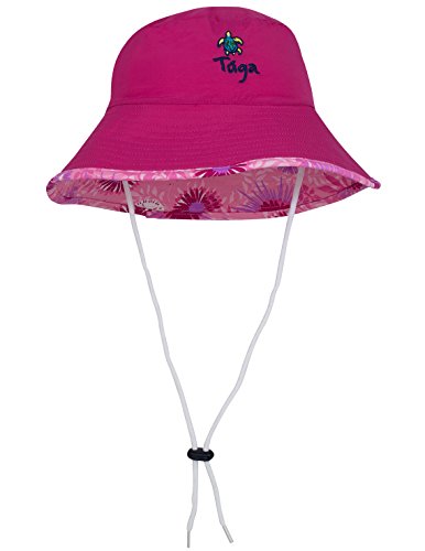 TUGA Sunwear Sonnenhut Mädchen mit UV-Schutz UPF50+, wendbar für zwei Farboptionen, mit Kinnschnur und breiter Krempe - 3
