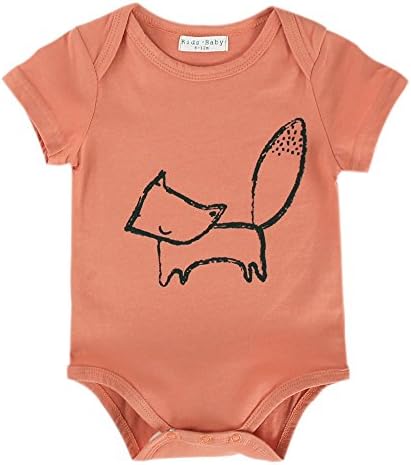 Sanlutoz Baby Bodysuits Unisex Newborn Clothes Funny Onesie 0 3 6 9 Months Summer Girls Romper Jumpsuit Infant Boy (18-24 Months, R18 FOX)