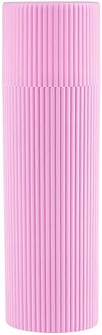 GGG Portable Travelling Bathing Corrugated Toothbrush Toothpaste Container Holder Storage Saver Organizer Wash Cup Purple