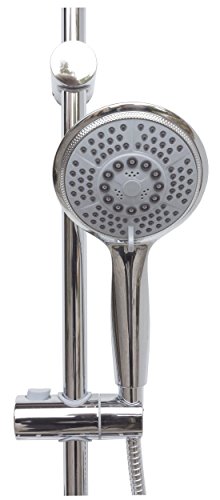 Thermostat Duschset Brauseset Duschsystem Dusch Brause Set Duschstange 100cm Regendusche 25cm Kopfbrause Überkopfbrause Komplettdusche Brausestange Duschbrause variable Halter 40cm-90cm Duschgarnitur für vorhandene Bohrlöcher 12003T-25 - 6