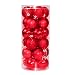 Produktbild Bluelans® 24 Weihnachtskugeln Rot glänzend glitzernd matt Christbaumschmuck bis Ø 4cm Baumschmuck Weihnachten Deko Anhänger