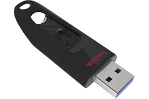 SanDisk Ultra USB Flash Drive USB 3.0 Up to 130 MB/s Read, Black, (Pack of 1)
