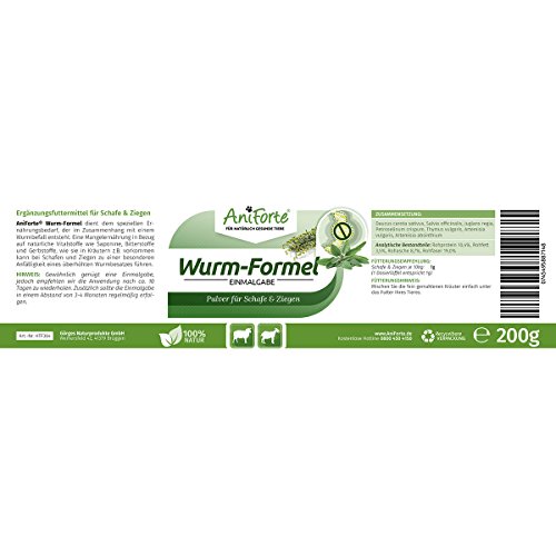 AniForte Wurm X Pulver 200g – Naturprodukt für Schafe und Ziegen - 3