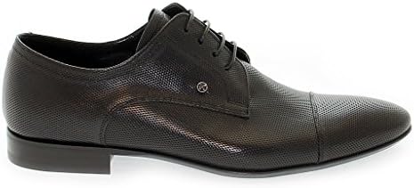 Fabi Men's 6617Black Black Leather Lace-Up Shoes