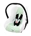 ByBoom® - Summer cover / protective cover - made from 100% cotton, Universal cover for infant and child car seats eg, Maxi-Cosi CabrioFix, City, Pebble, Color:White/Beige Stripe