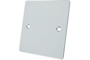 Alliance Electrical FPC1GBP Polished Chrome Flat Single Electrical Blanking Plate 1-Gang, 240 V