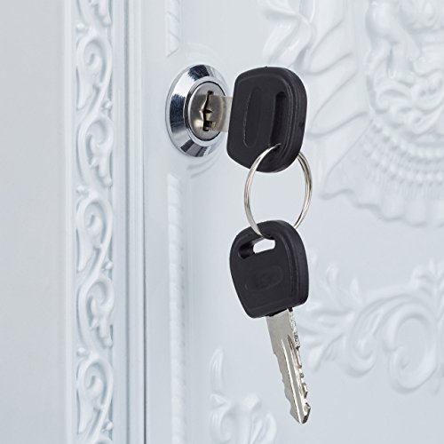 Relaxdays Briefkasten Antik, Englischer Wandbriefkasten, Aluguss, Briefschlitz für DIN A4, HBT: 44,5 x 31 x 9,5 cm, weiß - 5