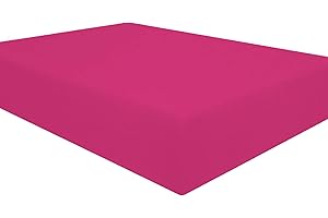 YIBO Sábana Bajera Ajustables, Sábana Bajera Cama, Sábana Barata Cómoda, para Cama 150x190/200cm, Todas Las Medidas, Pack 1, Fucsia.