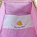 Baby Swinging Crib Infant Cradle Bed Co-Sleeper Free Bedding Set & Foam Mattress (Pink)