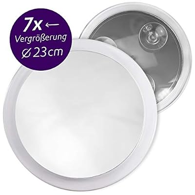 Fantasia - Miroir grossissant (x 7) - 3 ventouses - Plastique - ø 23 cm