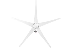 Irishom 12V 1200W Wind Generator with Charger Controller 5 Blades S-Type Minitype Wind Turbine Generator Kit Clear Energy Windmill for Home Highways Boats