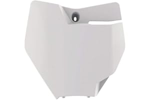 Polisport 8666200001 - Tabella portanumero Replica OEM Realizzata in plastica Lucida Resistente e Durevole Compatibile con Le Moto KTM in Colore Bianco