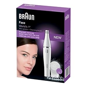 Braun FaceSpa Face Epilator, Hair Removal with Facial Cleansing Brush Head, 100% Waterproof, SE810, White - Image 6