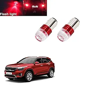 Vagary Back Brake Tail Light LED Parking Bulb (Universal for Car and Bikes, Pack of 2, Red) for Kia Seltos