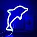 Produktbild Dolphin LED Lampen Dreams Delphin Lampe Licht Leuchtend NeonLicht-,NeonLampen,Festzelt Batterie oder USB betrieben Tabelle führte Lichter WandDekoration für Mädchen Party als Kinder Geschenk(Blue)