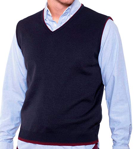 Chaleco Caballero de Pico sin Mangas (L, Marino)