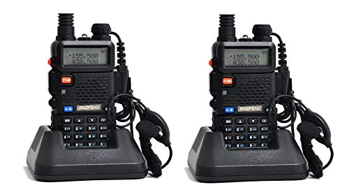2 X Baofeng UV-5R Walkie Talkie Ricetrasmittente Two Way VHF/UHF Dual Band Radio