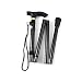 Produktbild NiceButy Faltstock zusammenklappbar Gehstock Outdoor-Sport-Stick Trekkingstock- Bequeme Griff Männer zu Fuß und Frauen schwarz Outdoor-Sport-Produkte