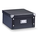 Zeller 17918 Aufbewahrungsbox, Pappe, schwarz, ca. 31 x 26 x...