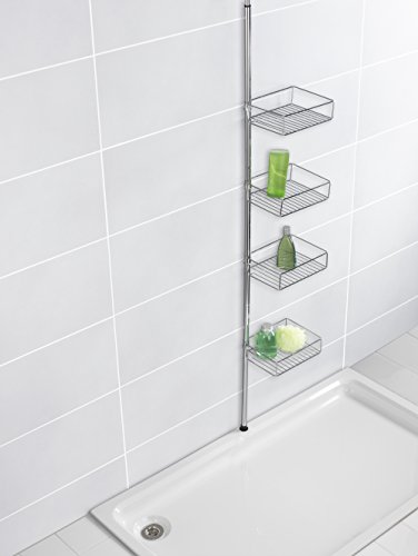 Wenko 21736100 Teleskopregal Domaso mit extra tiefen Körben, Edelstahl rostfrei - 4