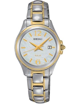 Seiko Damen-Armbanduhr Solar Analog Quarz Edelstahl beschichtet SUT234P1