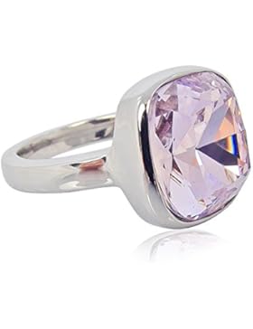 Ring Gr. 58 Kristall von Swarovski® Silber Violett NOBEL SCHMUCK