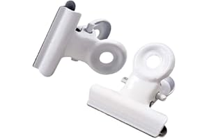 Coideal 30 Pack bianco piccolo Bulldog Hinge Clip Metal Binder Clips (22mm)