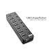 Produktbild Laptone Ultra speed USB 3.0 7 Port Hub mit USB 3.0 Kabel Extra Leicht 3.0 Datenhub für Apple MacBook, MacBook Air, MacBook Pro, Mac Mini, iMac, MacPro, Windows Laptops