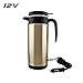 Produktbild Funihut Wasserkocher Elektrischer, Reise Tragbarer Auto Kessel 12V /24V 1200ml Edelstahl Heizung Tasse Kaffee Becher für Camping Boot LKW