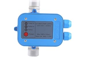 COCOARM Pump Control Pressure Switch 10bar Pressure Monitor, Pressure Regulator Electronic Pump Control with Cable for Domestic Waterworks, Garden Irrigation, Garden Pump, Submersible Pump