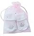 Baby Girls Cute WHITE Princess Crown/Tiara Socks in Gift Bag - Size 0-6 Months - Ideal Baby Gift!