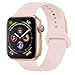 Produktbild GIPENG Für Apple Watch Armband 42mm 44mm, Soft Silikon Classic Sportarmband Ersatz Uhrenarmbänder für iWatch Series 4, Series 3, Series 2, Series 1(Sandrosa, 42ML)