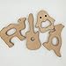 Produktbild Coskiss 8pcs DIY Holz-Pinguin-Kamel-Känguru-Gitarren-Baby-Zettel-Krankenpflege-Baby-Zahnen-Spielzeug-organisches Säuglingszahnen-Halter-Spielwaren-handgemachtes Baby-hölzernes Zahnen-Geschenk (Holzfarbe-8pcs)