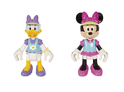 41Xv3N14vPL Disney La Maison avec 2 figurines Minnie et Daisy (6cm) et plus de 20 accessoires; Jouet pour enfants à partir de 3 an