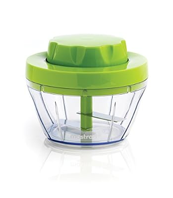 Mastrad F25308 Mini Hachoir Polypropylène/TPE/SAN/Inox Vert 12 x 12 x 9,5 cm