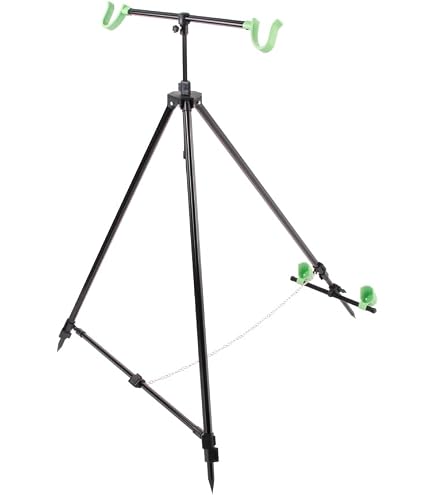 Besshepplo Soporte Trípode Para Cañas De Pescar – Ajustable Y Telescópico En Aleación De Aluminio, Capacidad Para 7 Cañas, Ideal Para Playa Y Río