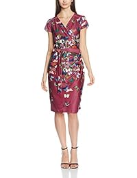 Yumi Vestido Butterfly Wrap Drees Ubad07 Burdeos ES 36 (UK 8)