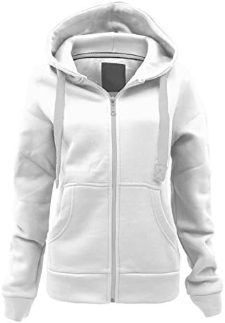 PLAIN COLOUR HOODIE (XS (UK 6), WHITE)