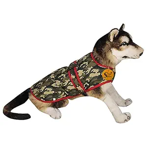 Sage Square Dog Winter Ultra Warm Camouflage Army Coat Thicker Fleece Dog Hoodie Vest for Cold Weather (Size: Large) (20 Inches)