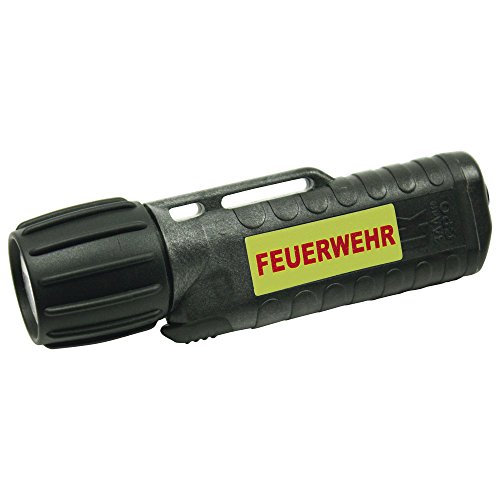 UK Lights Helmlampe 3AA eLED CPO, nachleuchtendem Streifen, Feuerwehr, ES/Frontschalter, schwarz 10014NF